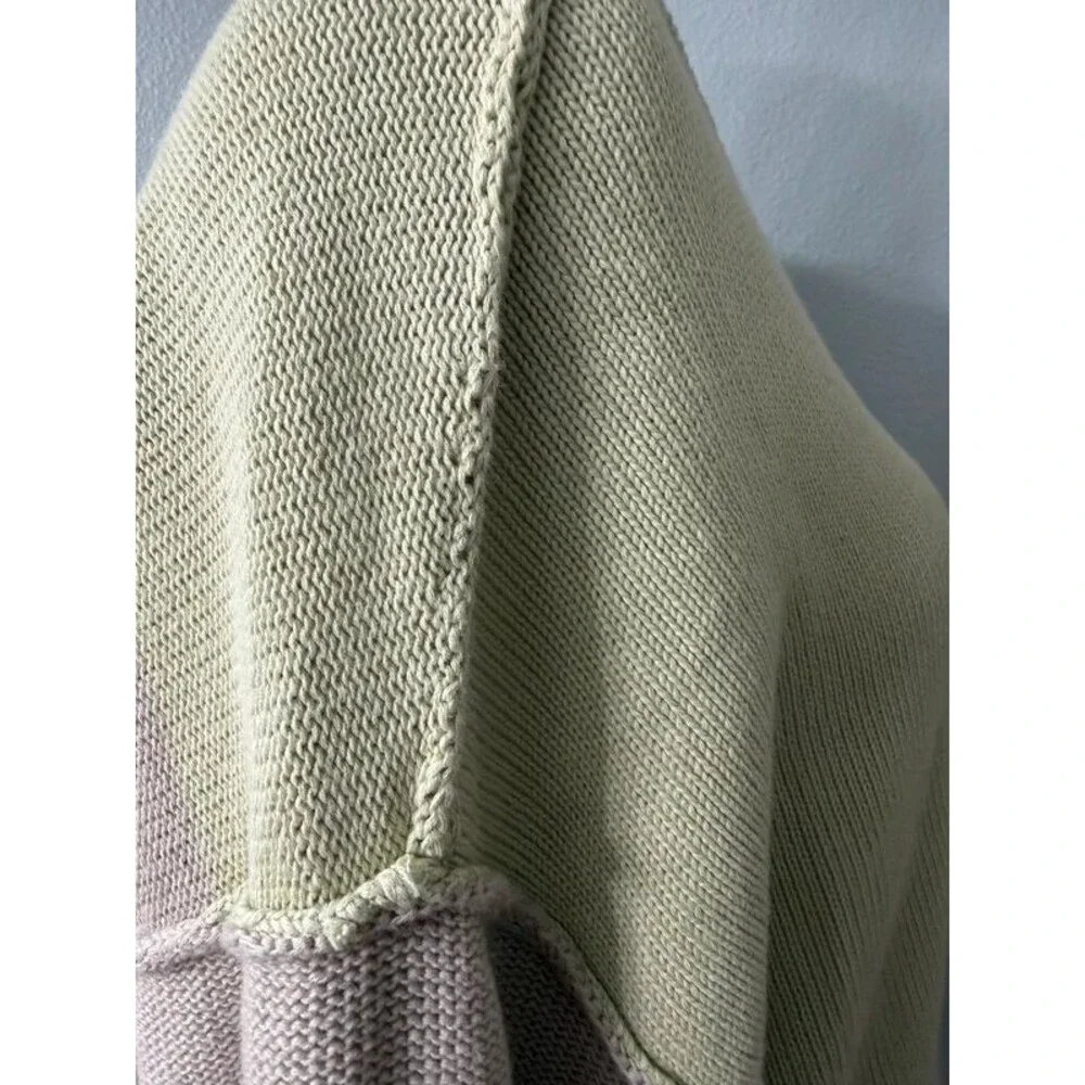 Shop Neighbor Colorblock High-Low Henley Sweater Small Oversized